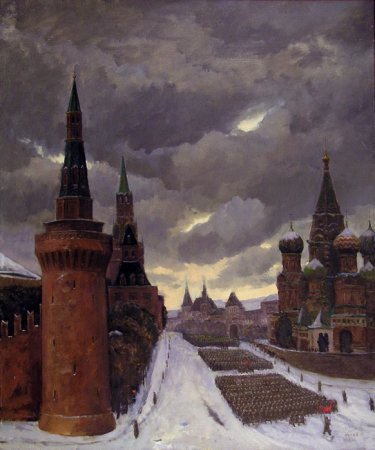 История парада на Красной площади в живописных полотнах